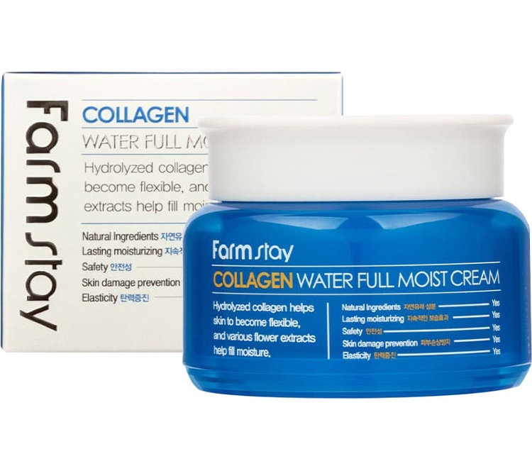 Увлажняющий крем для лица с коллагеном FarmStay Collagen Water Full Moist Cream
