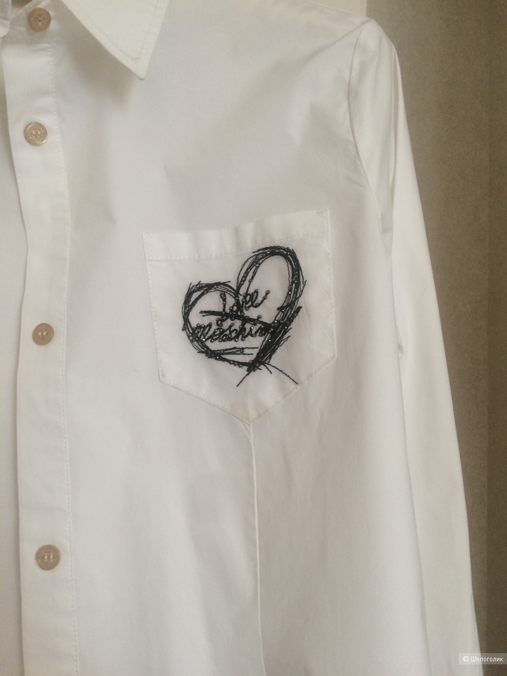 Рубашка белая Love Moschino, р.S