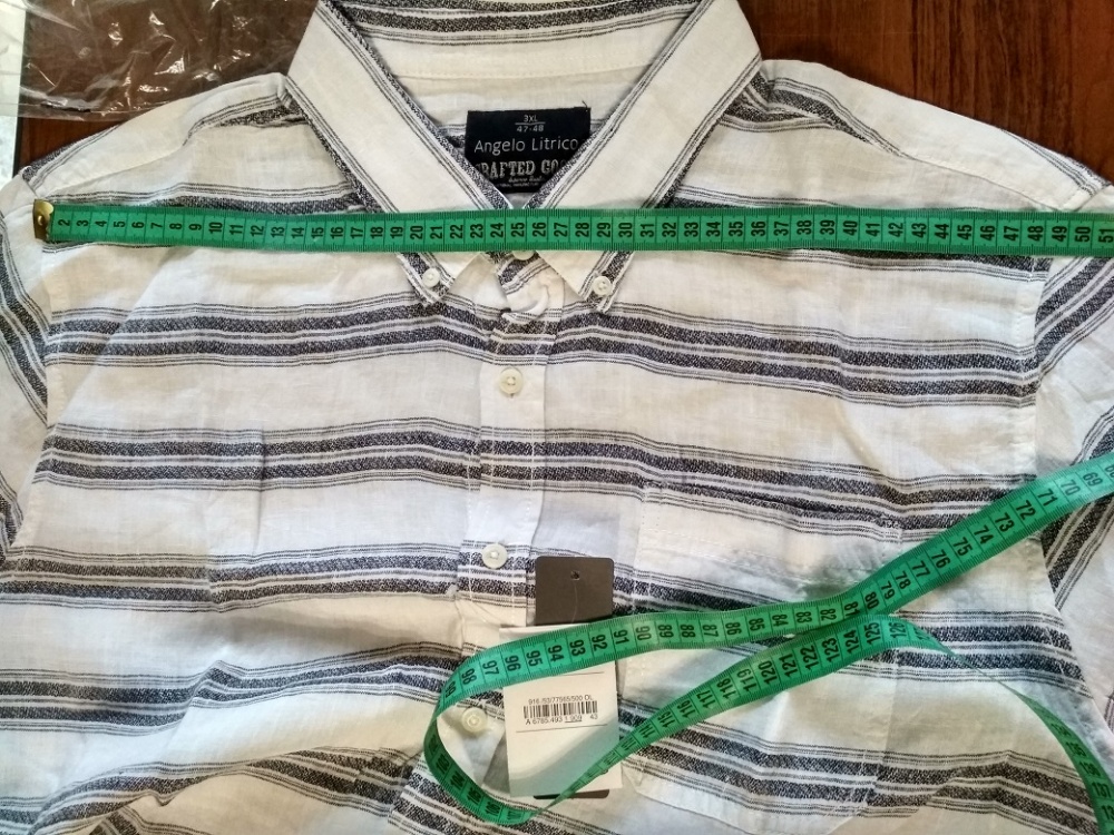 Льняная рубашка Angelo Litrico, размер  3XL , 47/48 на наш 64-66