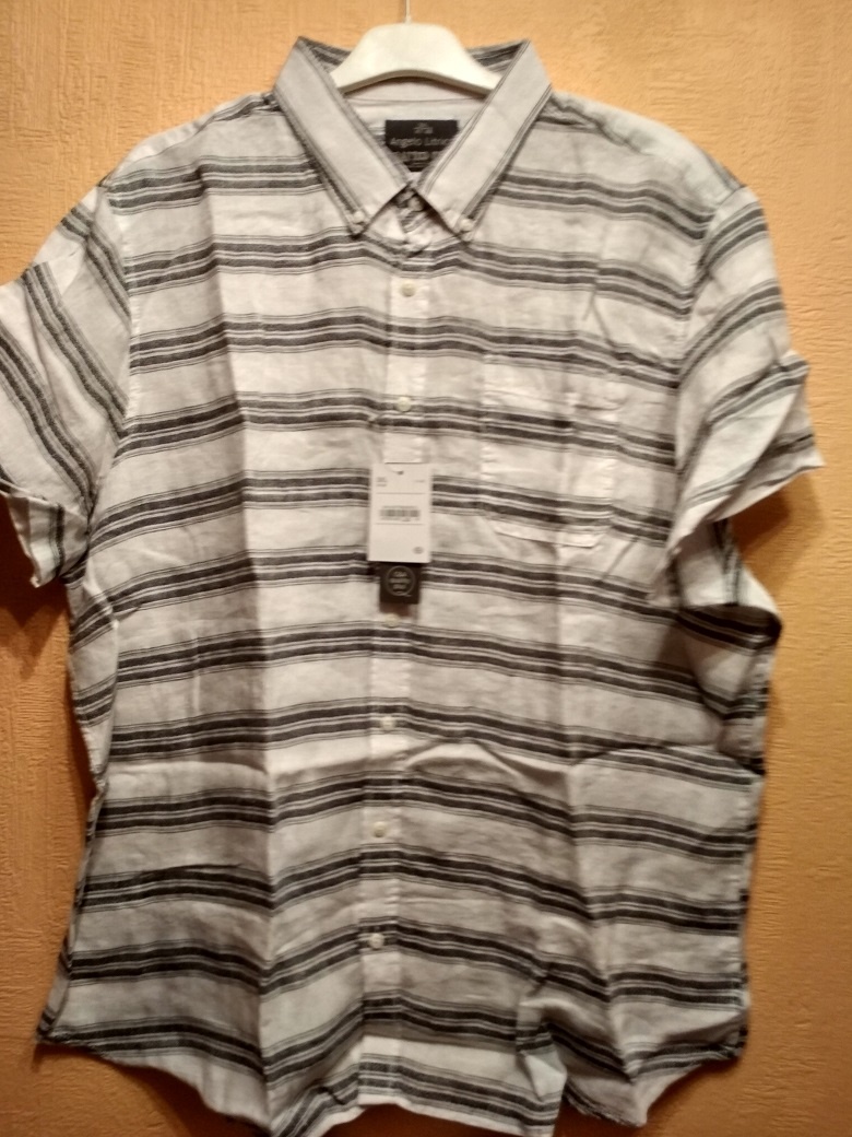 Льняная рубашка Angelo Litrico, размер  3XL , 47/48 на наш 64-66