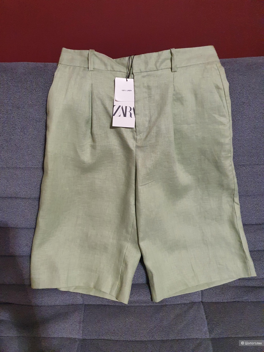 Льняные шорты Zara в размере М