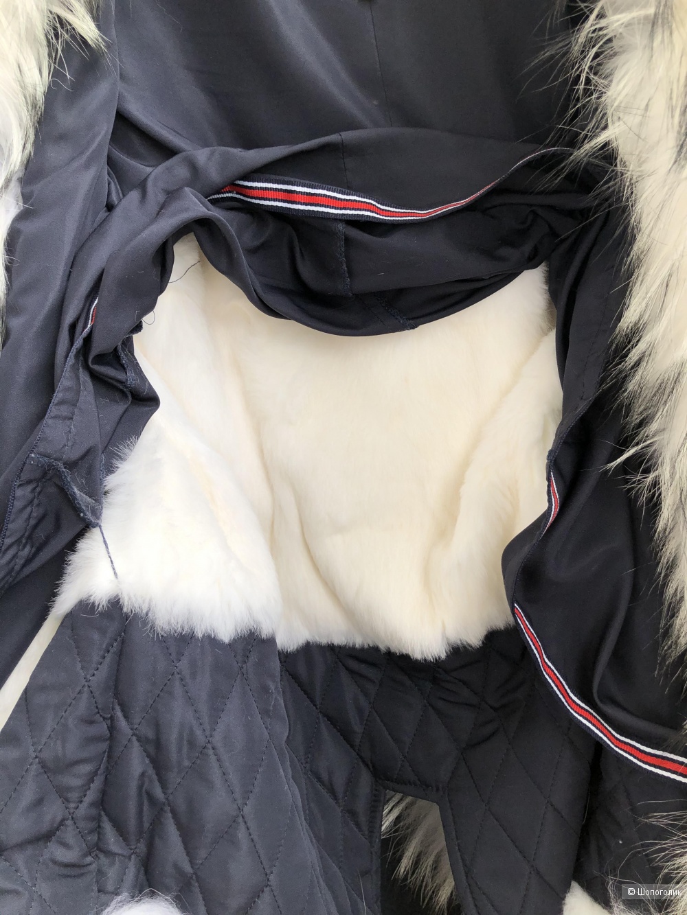 Зимняя парка-куртка с мехом енота Madannu, р. Xs(42)