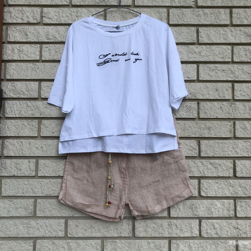 Комплект шорты Italy linen и футболка/рубашка , 42-54