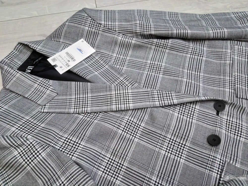 Пиджак в клетку ZARA, размер XS-S-М