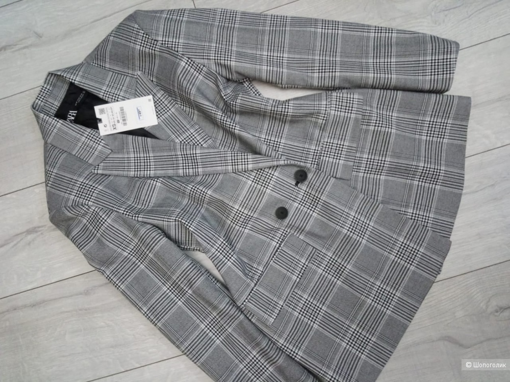 Пиджак в клетку ZARA, размер XS-S-М