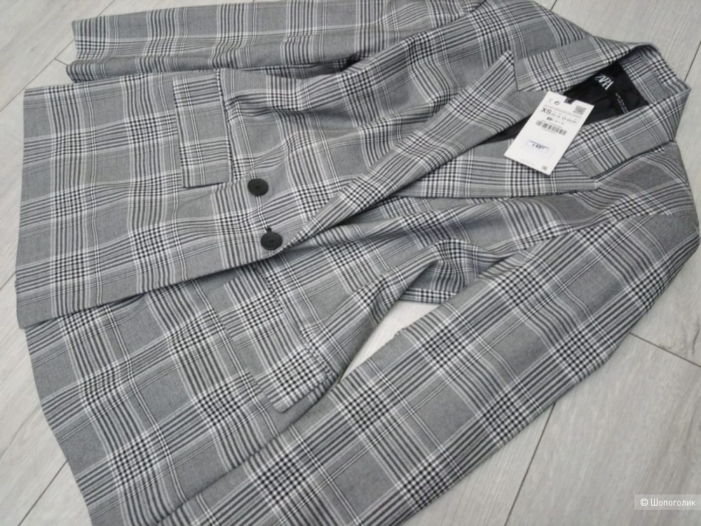 Пиджак в клетку ZARA, размер XS-S-М