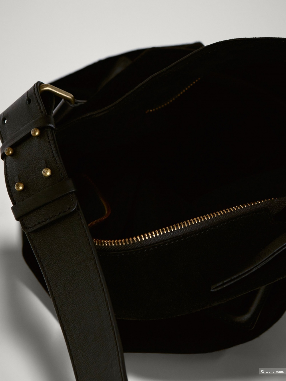 Сумка кожа+ замша, Massimo Dutti, one size