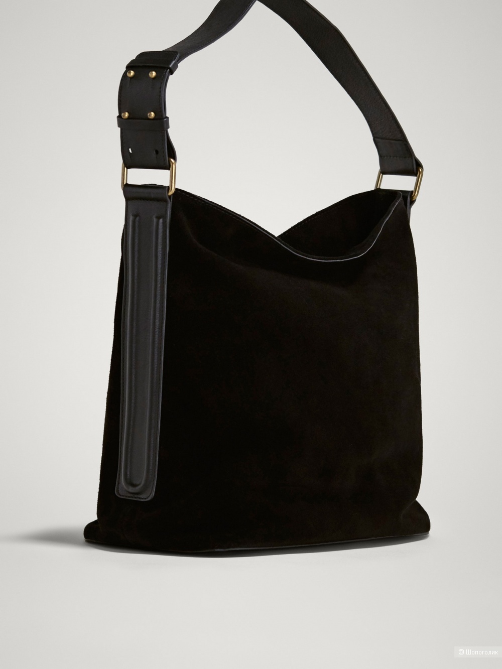Сумка кожа+ замша, Massimo Dutti, one size