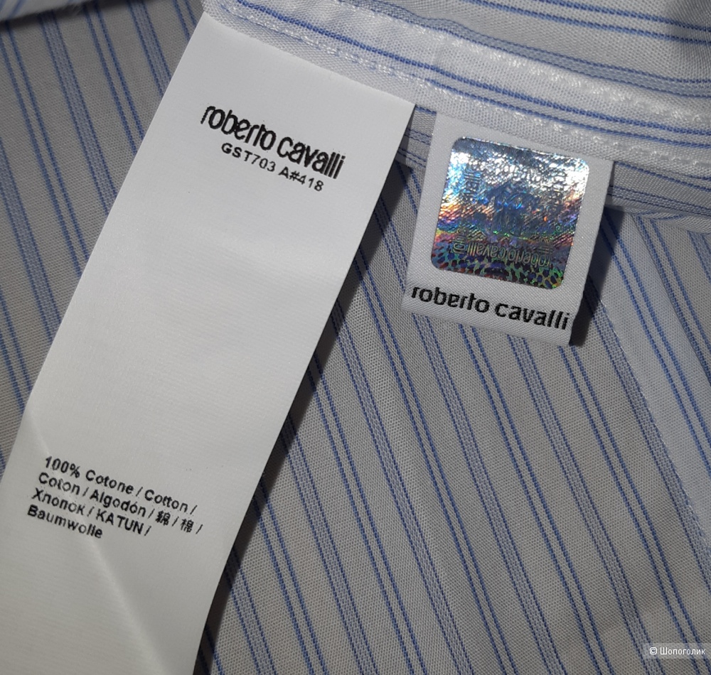 Новая мужская рубашка бренда roberto cavalli, размер l