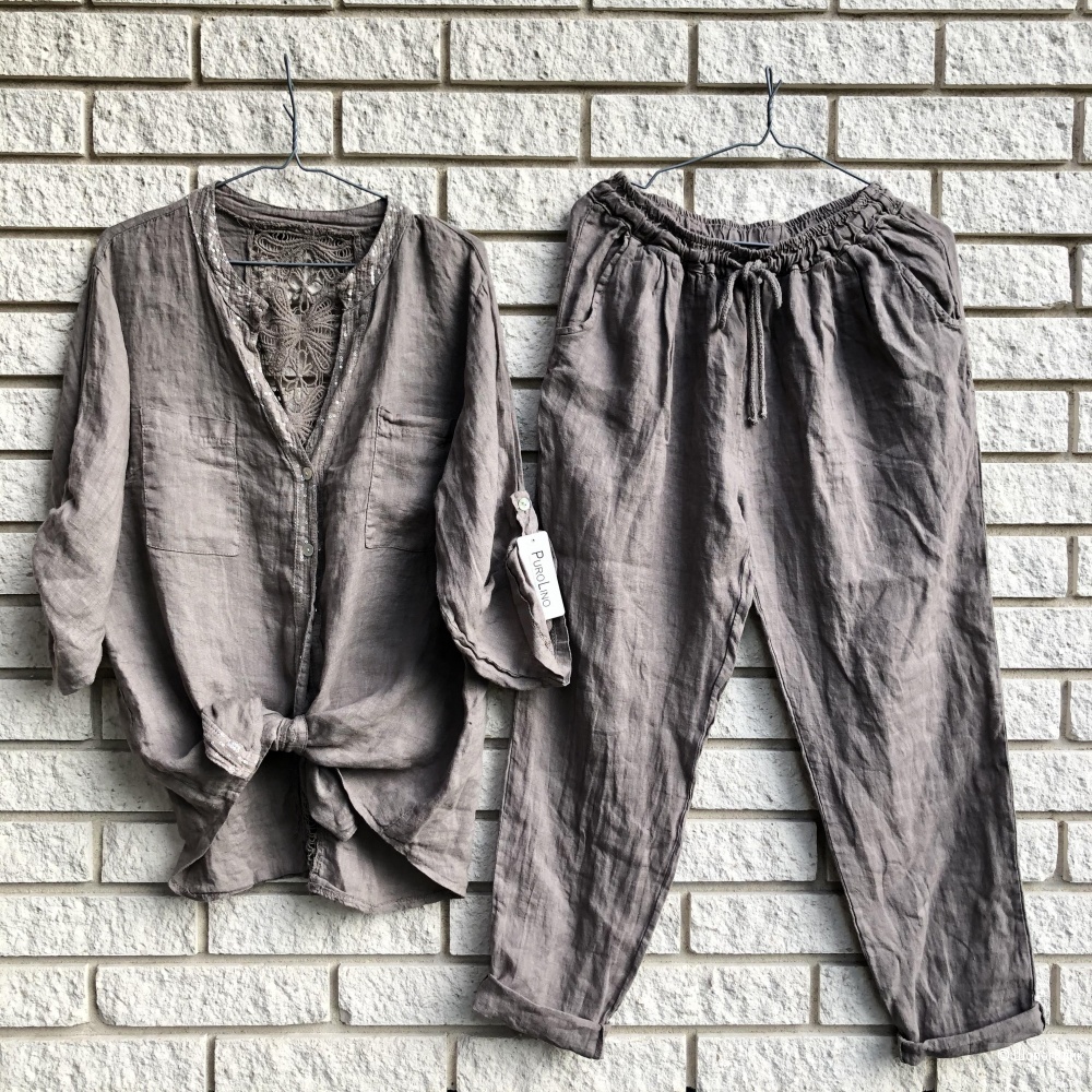 Комплект брюки и рубашка PURE LINO ITALY, 44-54