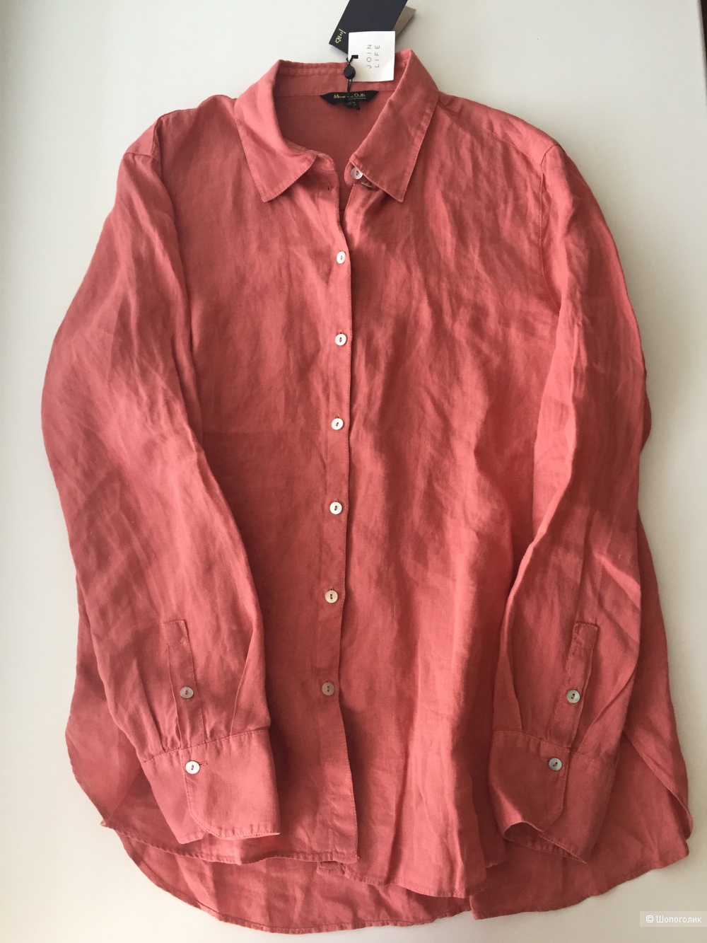 Рубашка льняная Massimo Dutti, размер 36 (42-44)