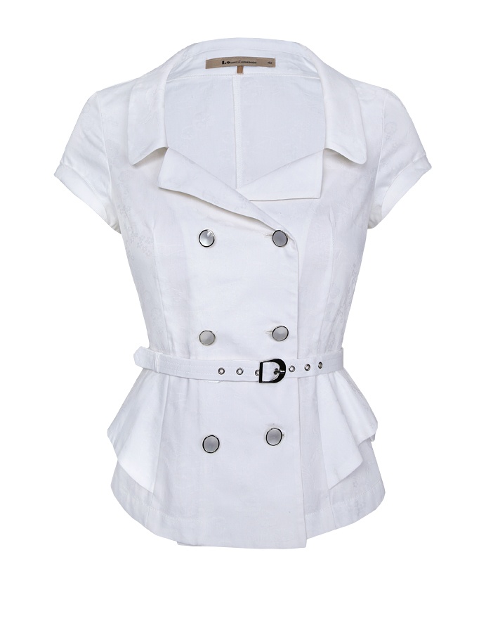 Жакет-блузка с глубоким вырезом LO@JN 48 размер L цвет айвори (молочный)