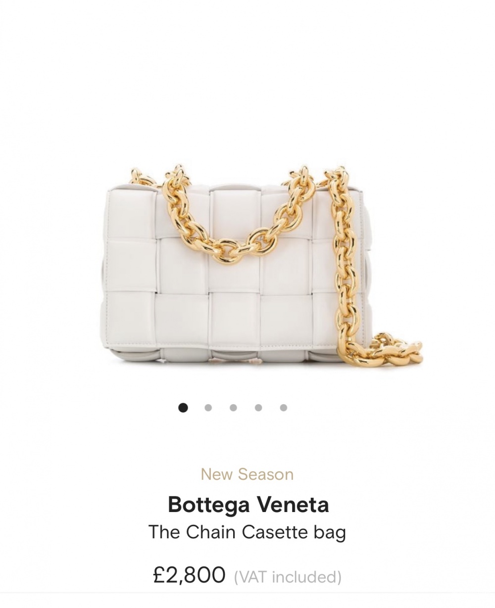 Сумка клатч Bottega veneta casette chain bag, 26/17