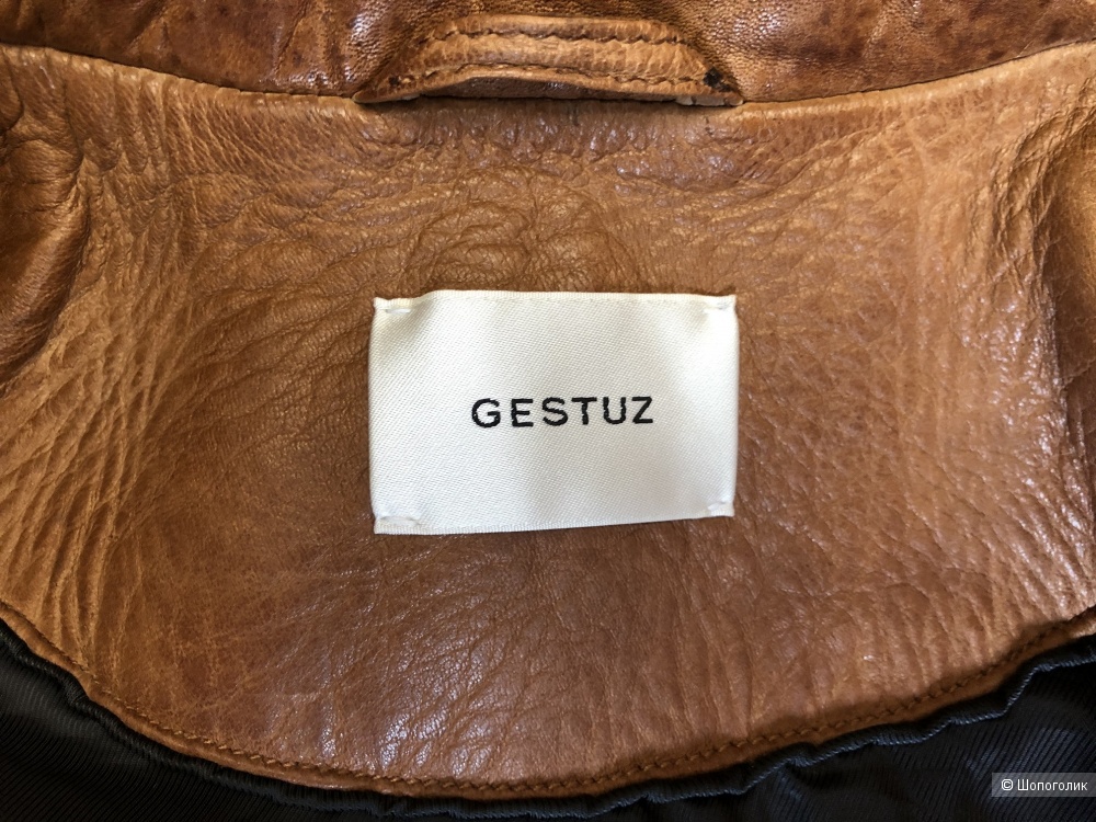 Женская кожаная куртка-косуха бренда GESTUZ размер 46-48