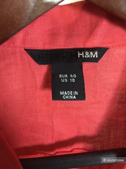 Рубашка льняная H&M 44-46р