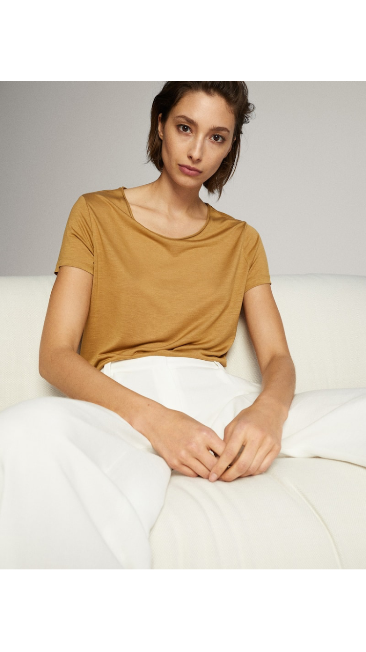 Футболка из лиоцелла Massimo Dutti, 44-46 (S)