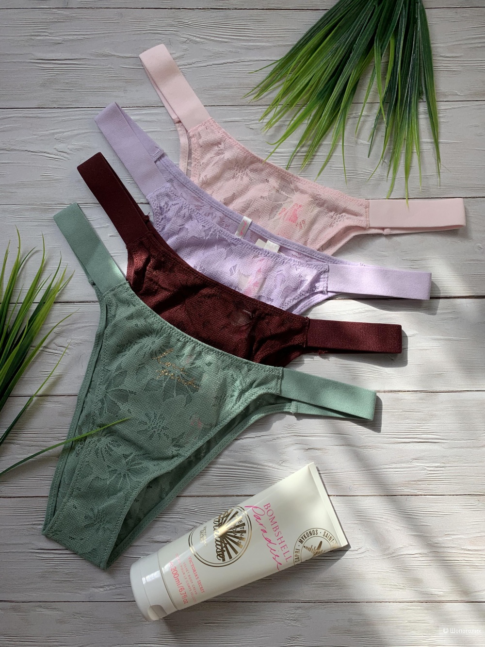 Кружевные бразилианы Victoria’s Secret, набор из 4 штук, S