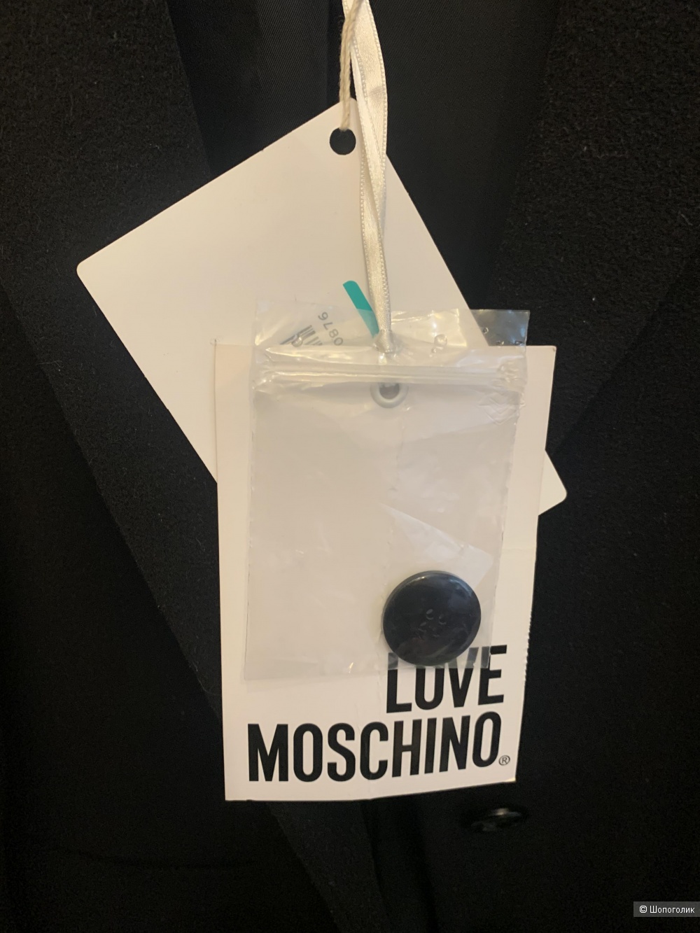 Черное пальто Love Moschino, 48 it (48 русс).