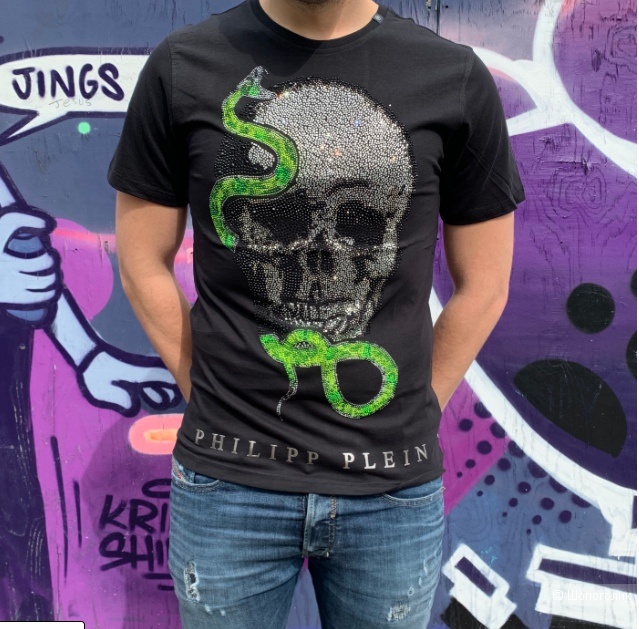 Футболка Philipp Plein. Размер M-L.