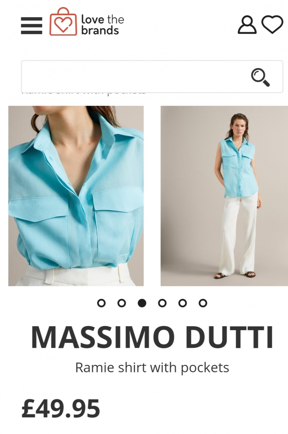 Рубашка, лен, Massimo Dutti, 40-46