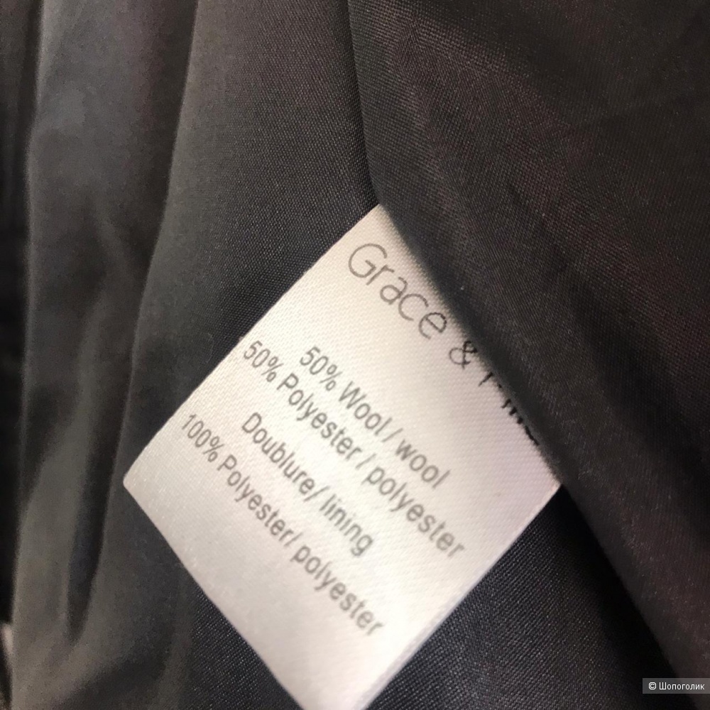 Чёрная шерстяная Куртка Grace & Mika, размер L