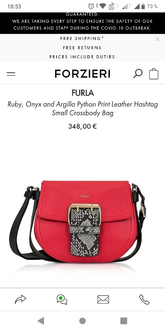 Сумка Furla женская - (Mini Hashtag сэтчел/кроссбоди), small.