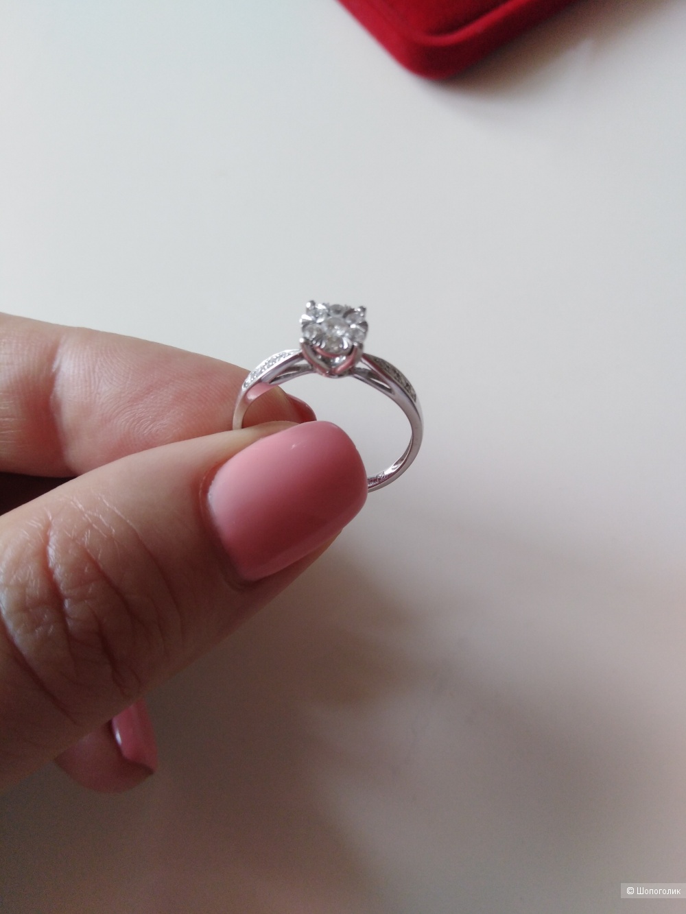 Кольцо с бриллиантами 17,5 размер