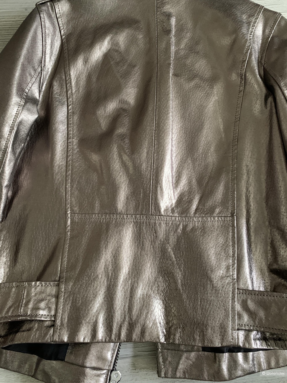 Кожаная куртка Zara Woman, р.40