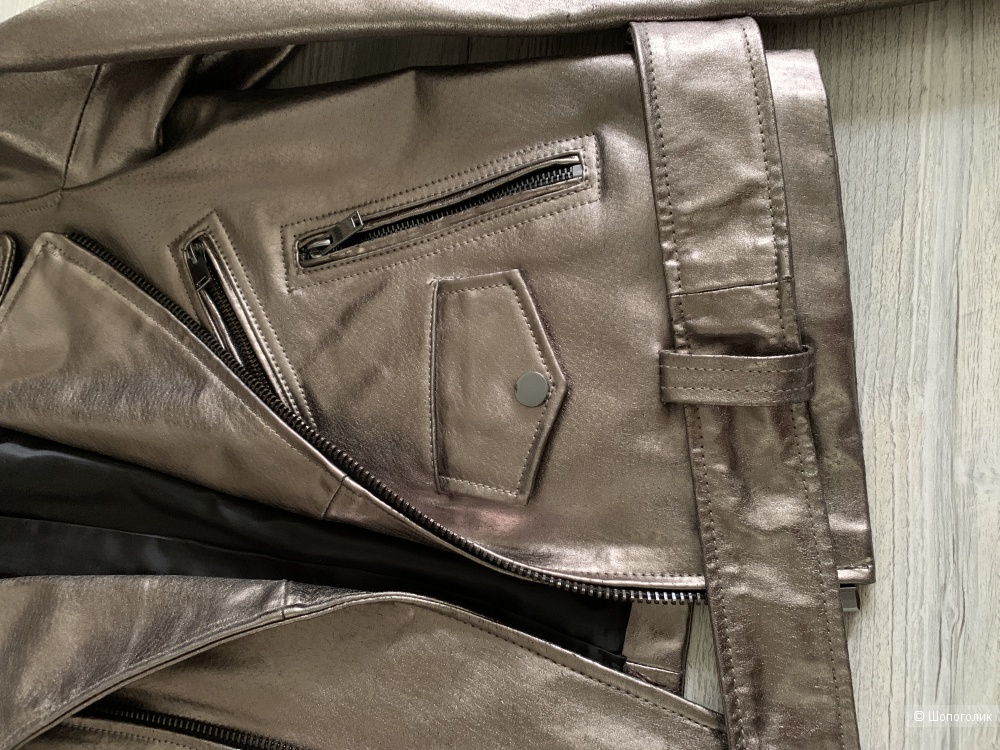 Кожаная куртка Zara Woman, р.40