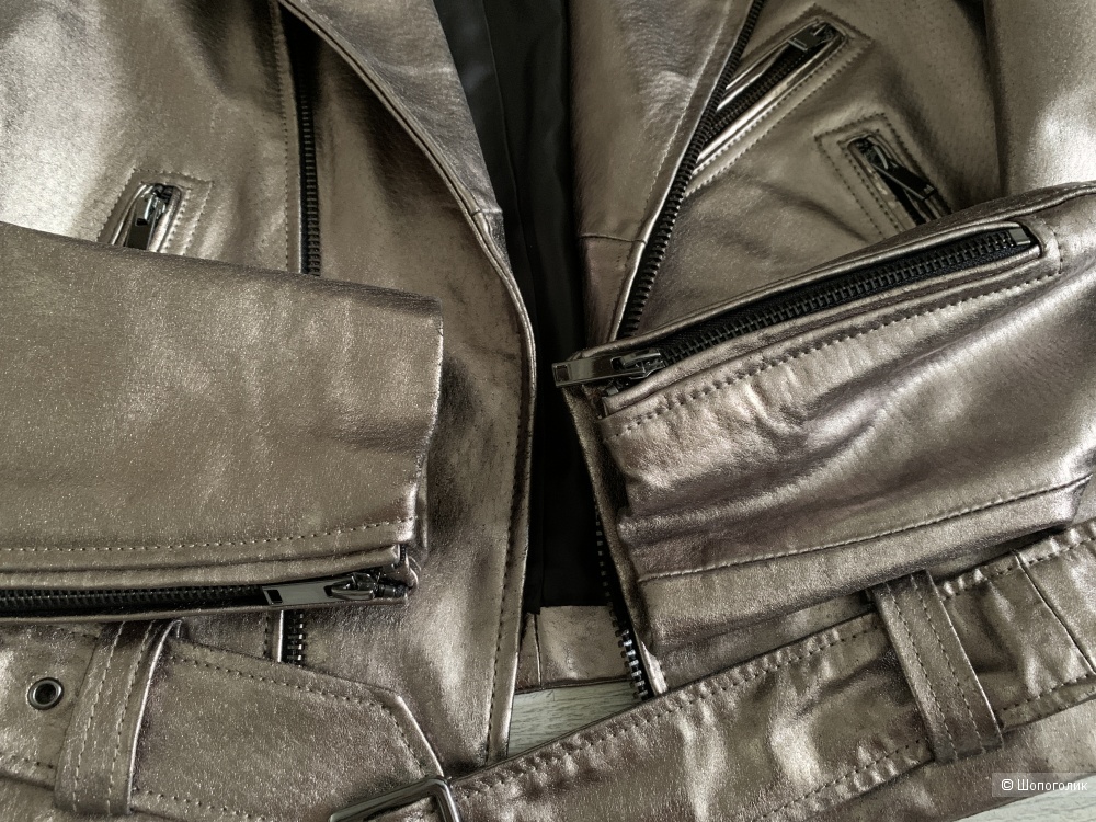 Кожаная куртка Zara Woman, р.40