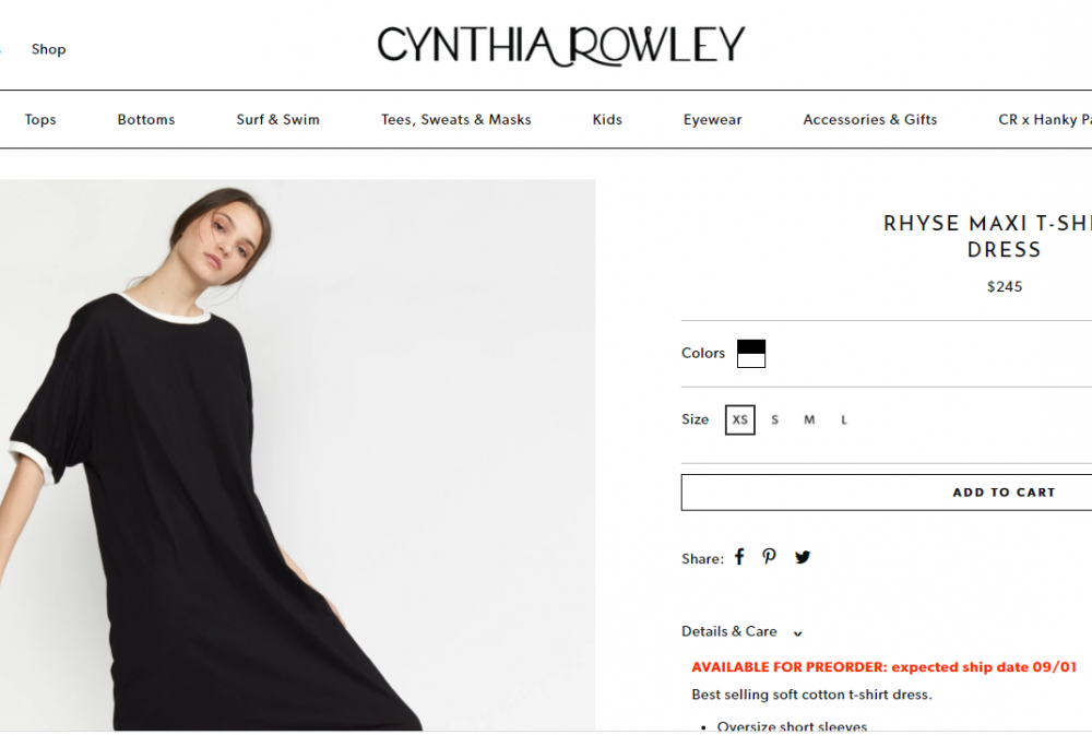 Платье премиум бренда CYNTHIA ROWLEY, Размер XS
