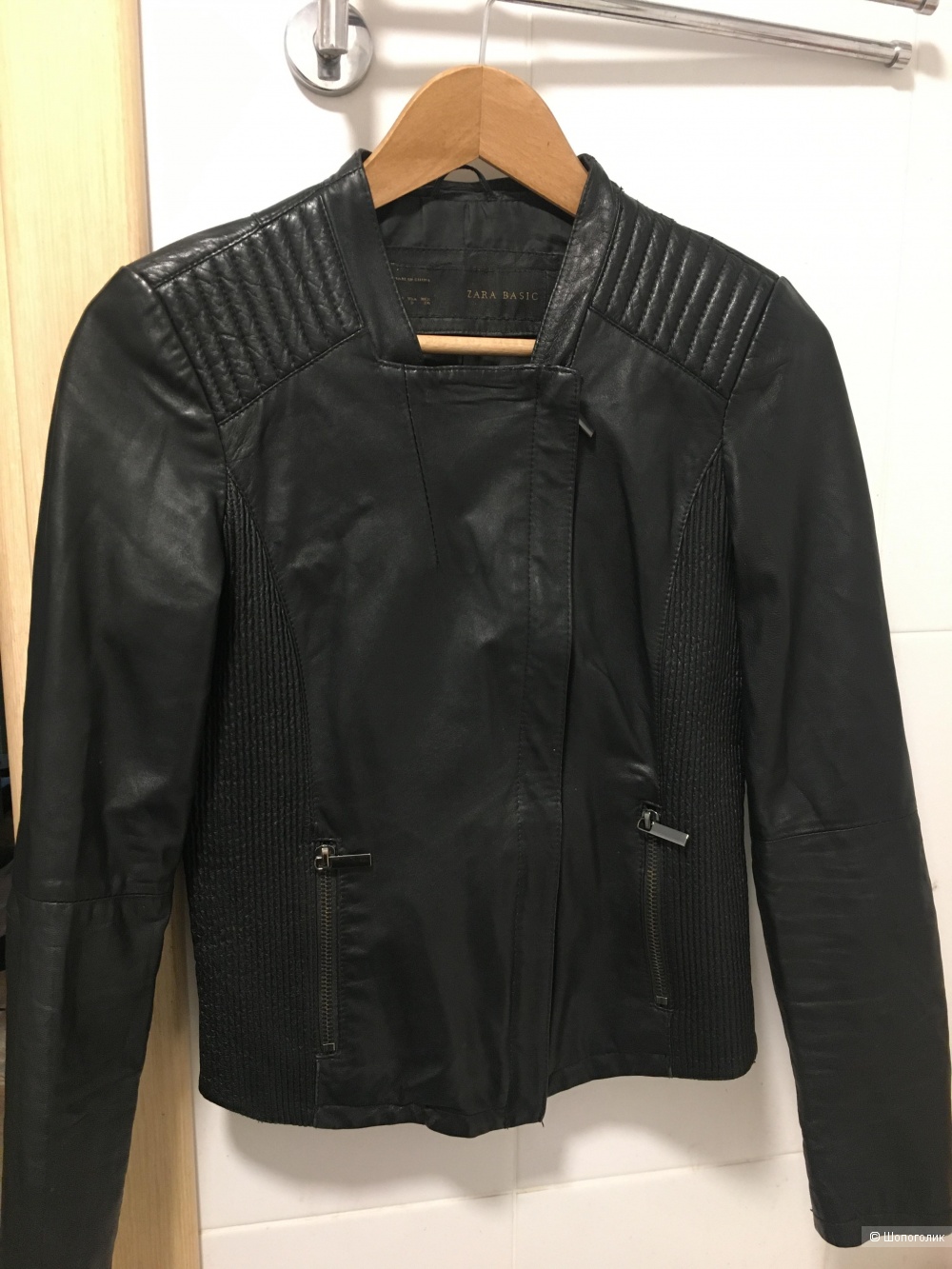 Куртка кожаная Zara Bazic размер 44 S