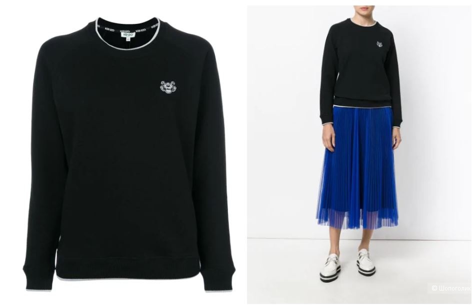 Kenzo толстовка с нашивкой 'Tiger' р.S