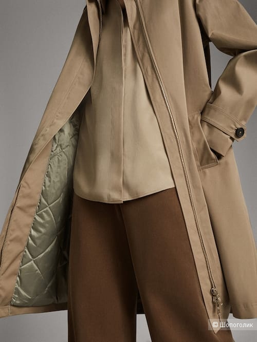 Стеганый тренч Massimo Dutti S