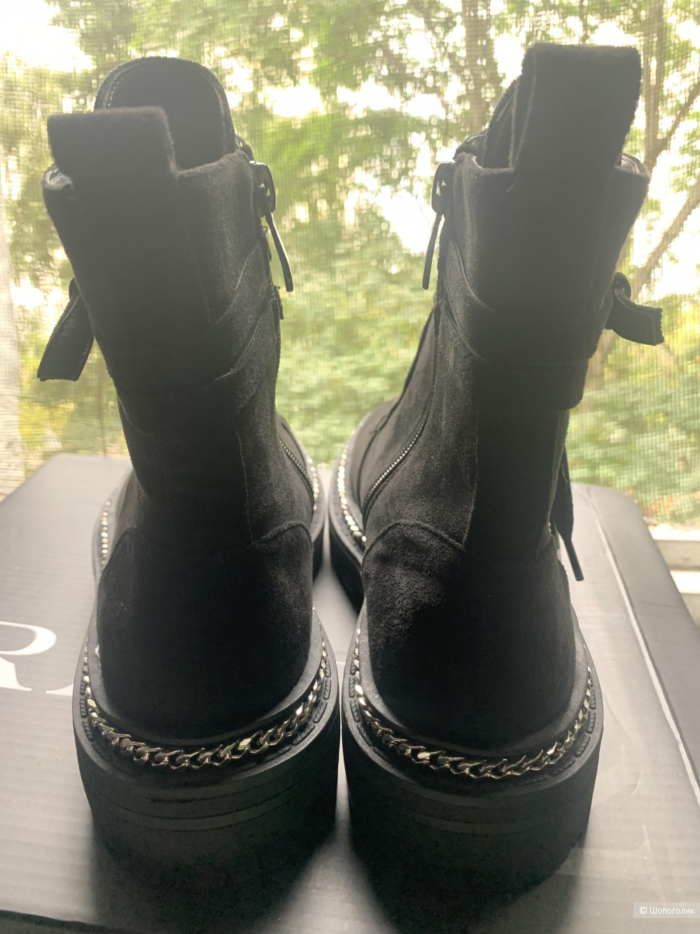 Черные ботинки с серебристой фурниторой Raid 38 UK5