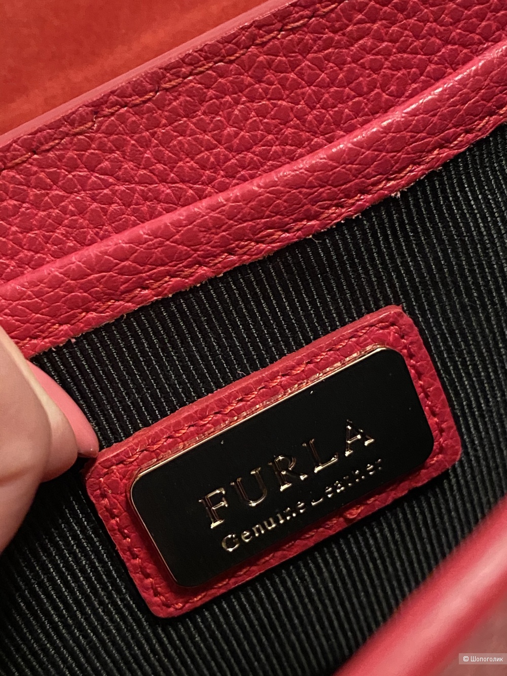 FURLA METROPOLIS Mini Crossbody клатч малиновый и желтый