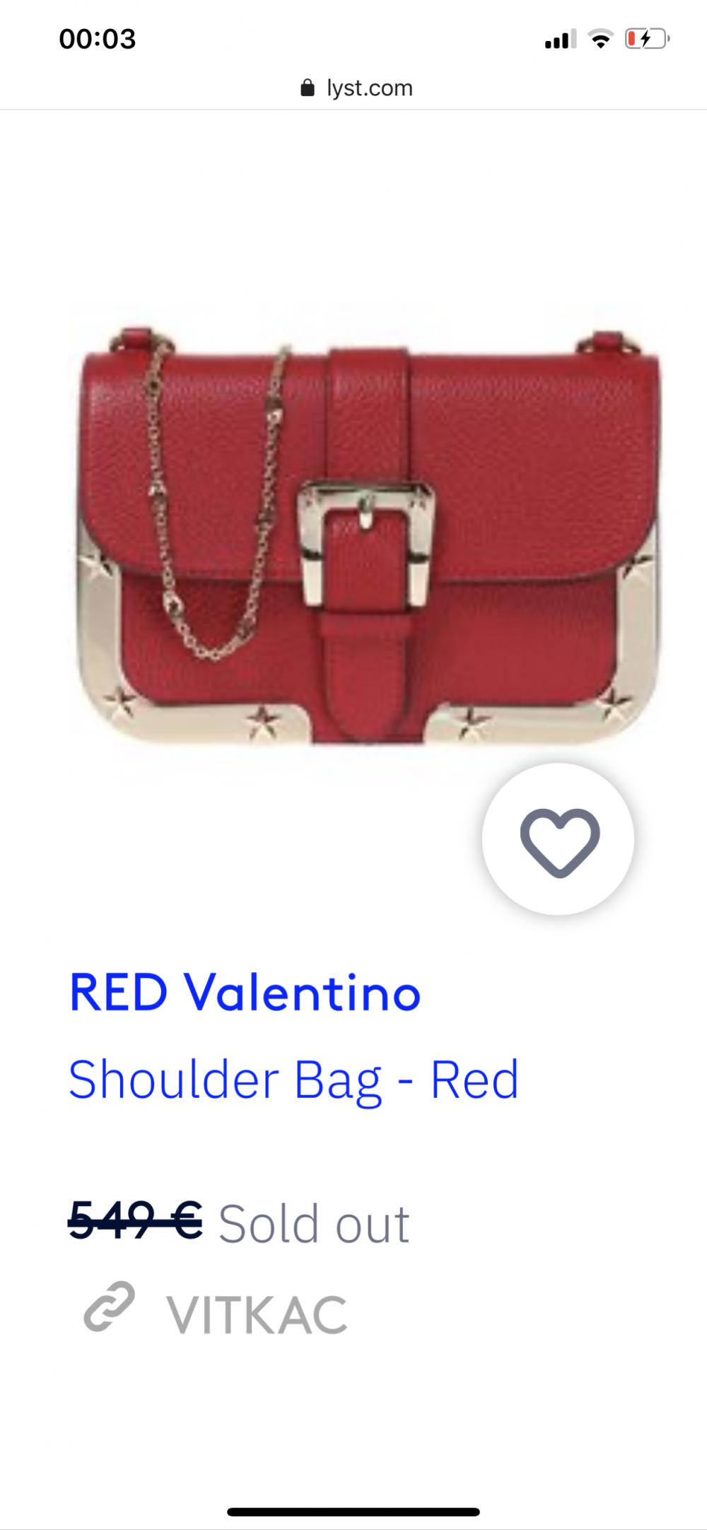 Клатч Red Valentino оригинал кожа