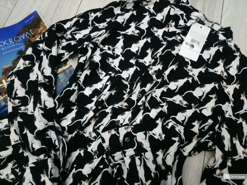 Рубашка с собачками mango, размер M/L