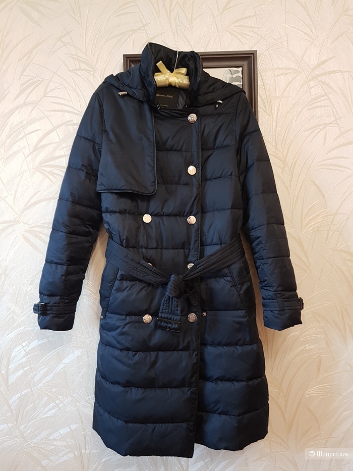 Стеганый пуховик-тренч Massimo Dutti S-M