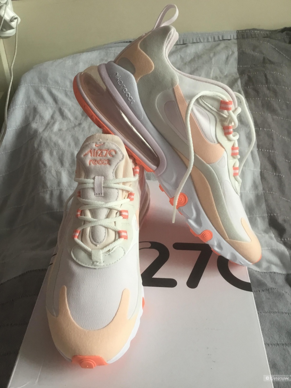 Кроссовки Nike Air Max 270 React, размер 9(26см)