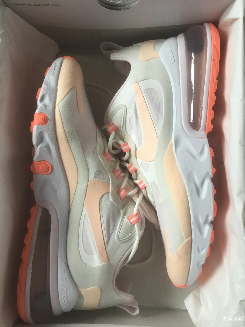 Кроссовки Nike Air Max 270 React, размер 9(26см)