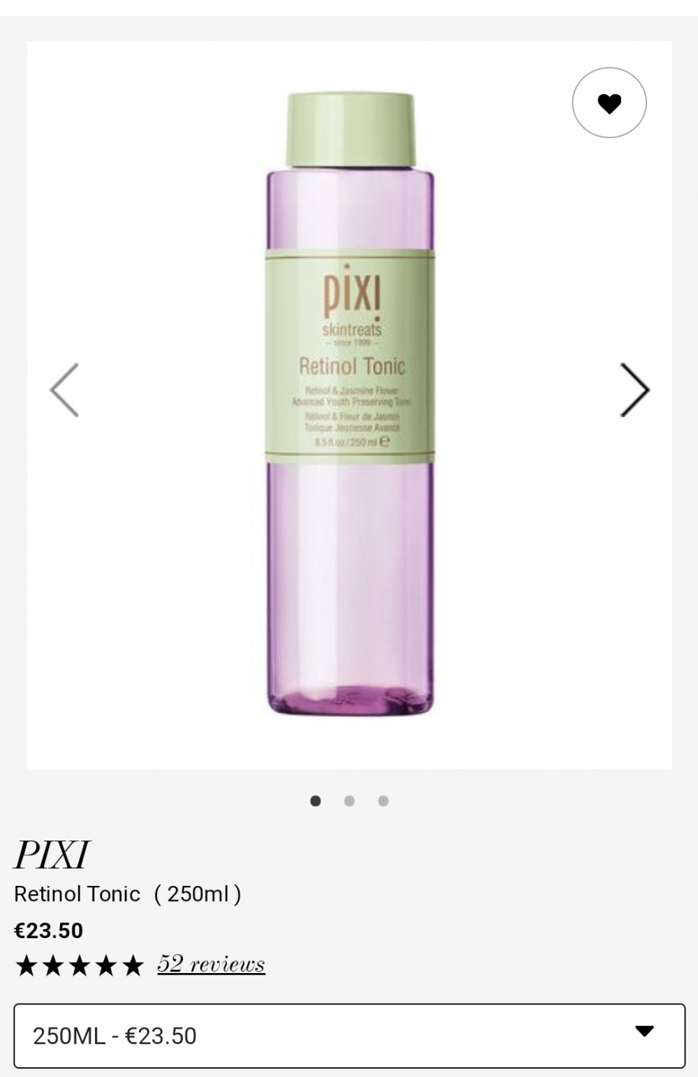 Тоник с ретинолом от PIXI 250 ml