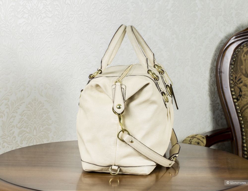 Сумка Coach женская (Ashley-тоут, ivory), medium.