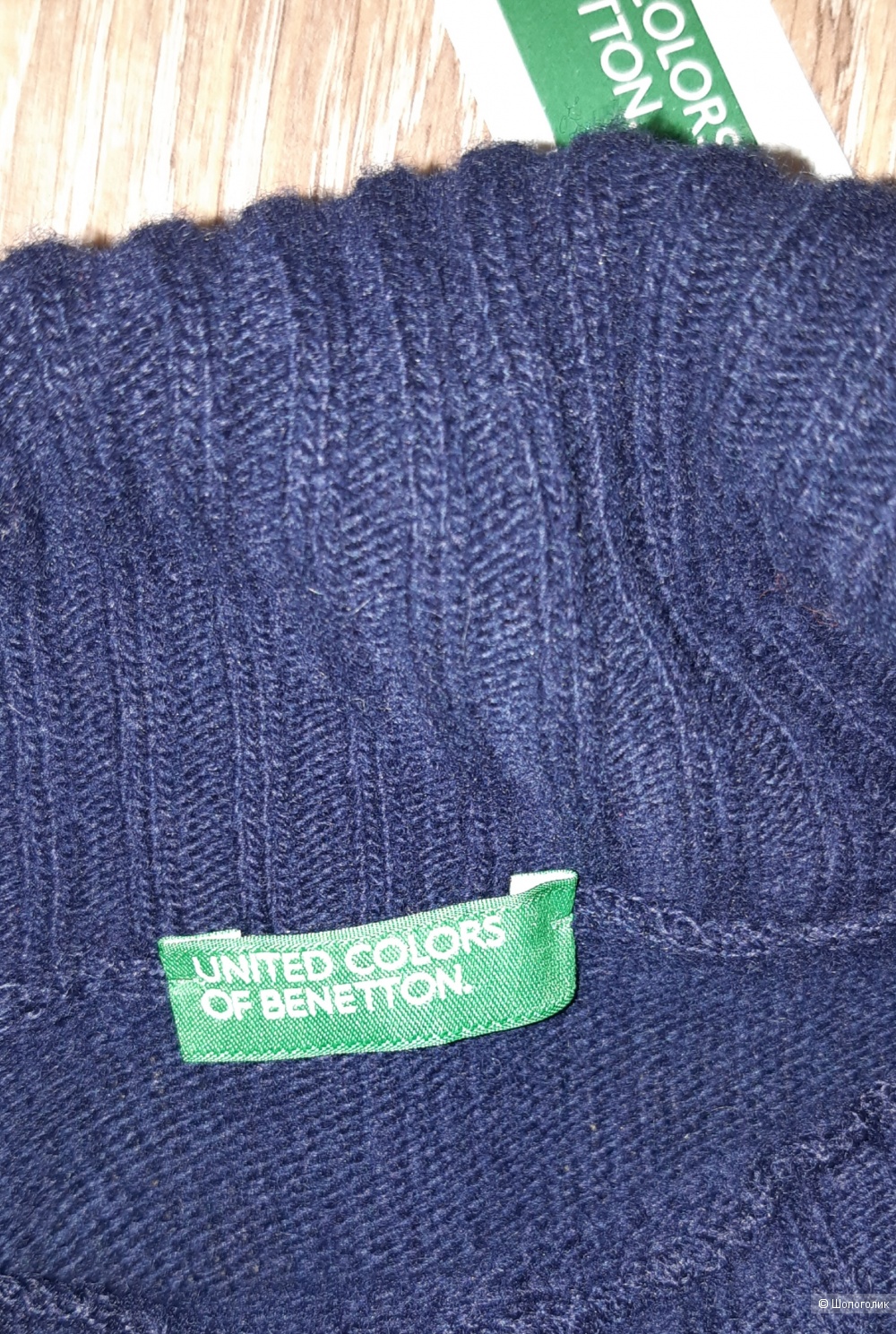 Новый шерстяной свитер-водолазка benetton, размер l