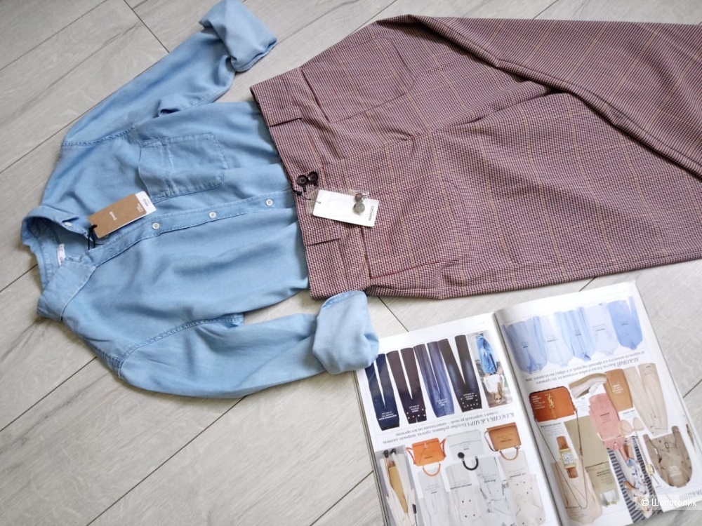 Рубашка из лиоцелла MANGO, размер росс 42-44 ( оверсайз)