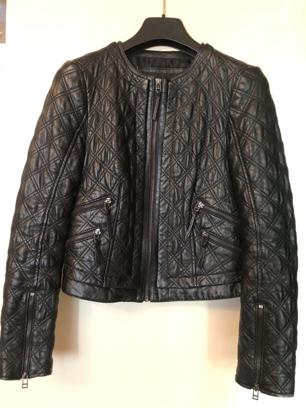Кожаная куртка Zara Basic, размер s