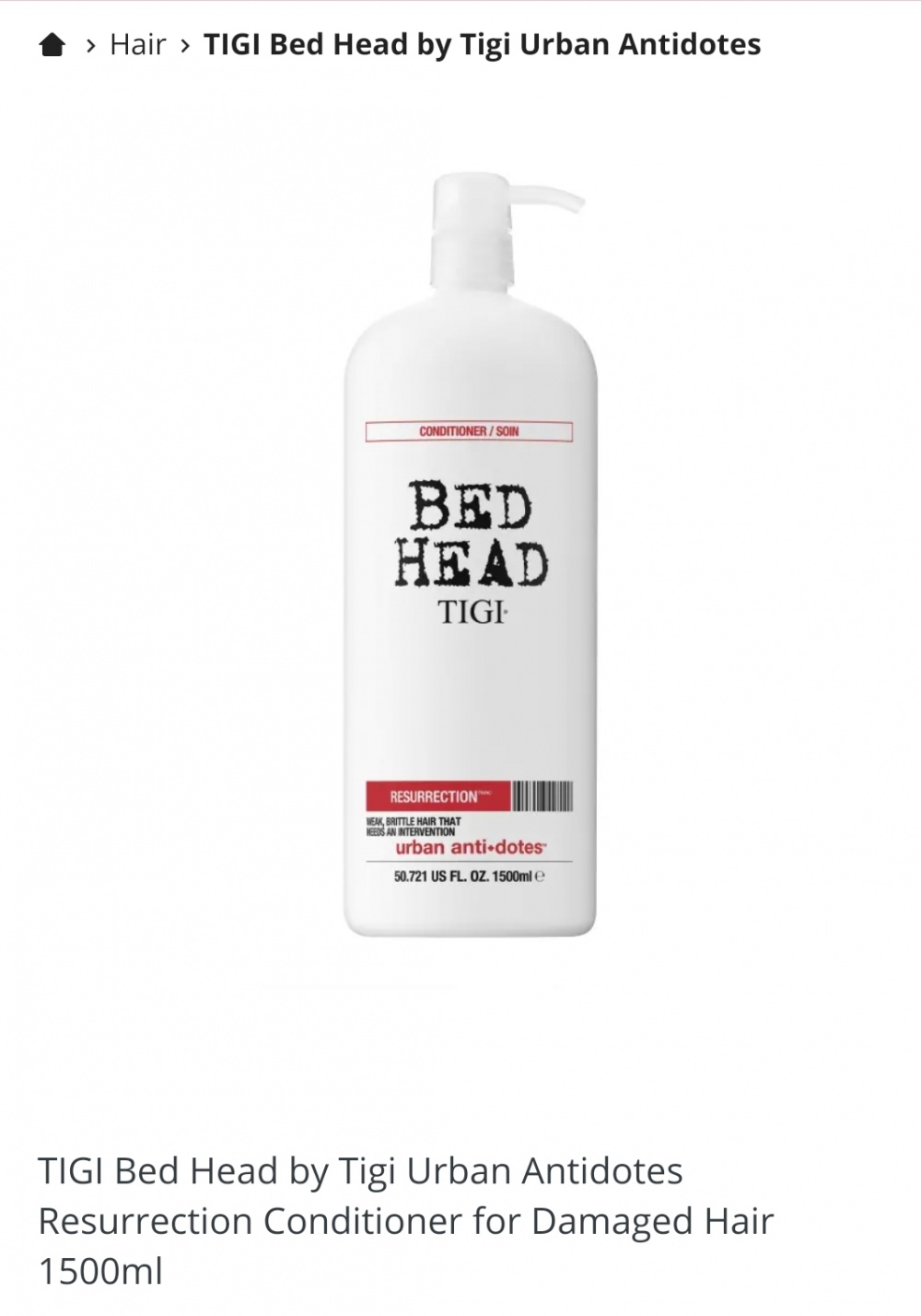 Кондиционер TIGI URBAN ANTI+DOTES 3 level 1500 ml