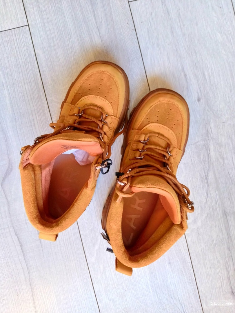Ботинки ZARA CAMEL нат кожа, размер 37-37.5