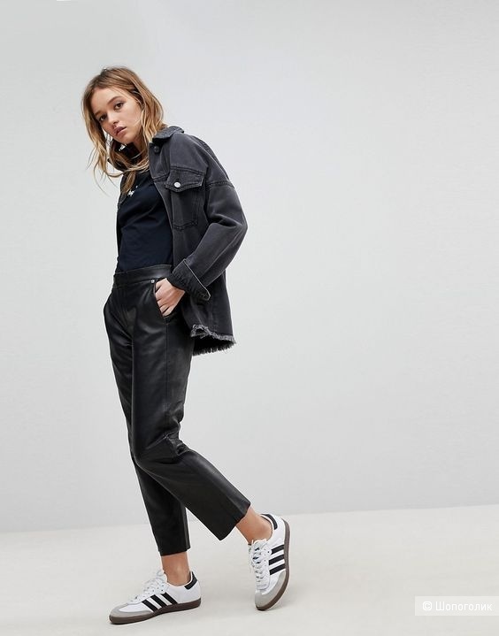 Брюки PEPE JEANS из натуральной кожи, маркировка 40