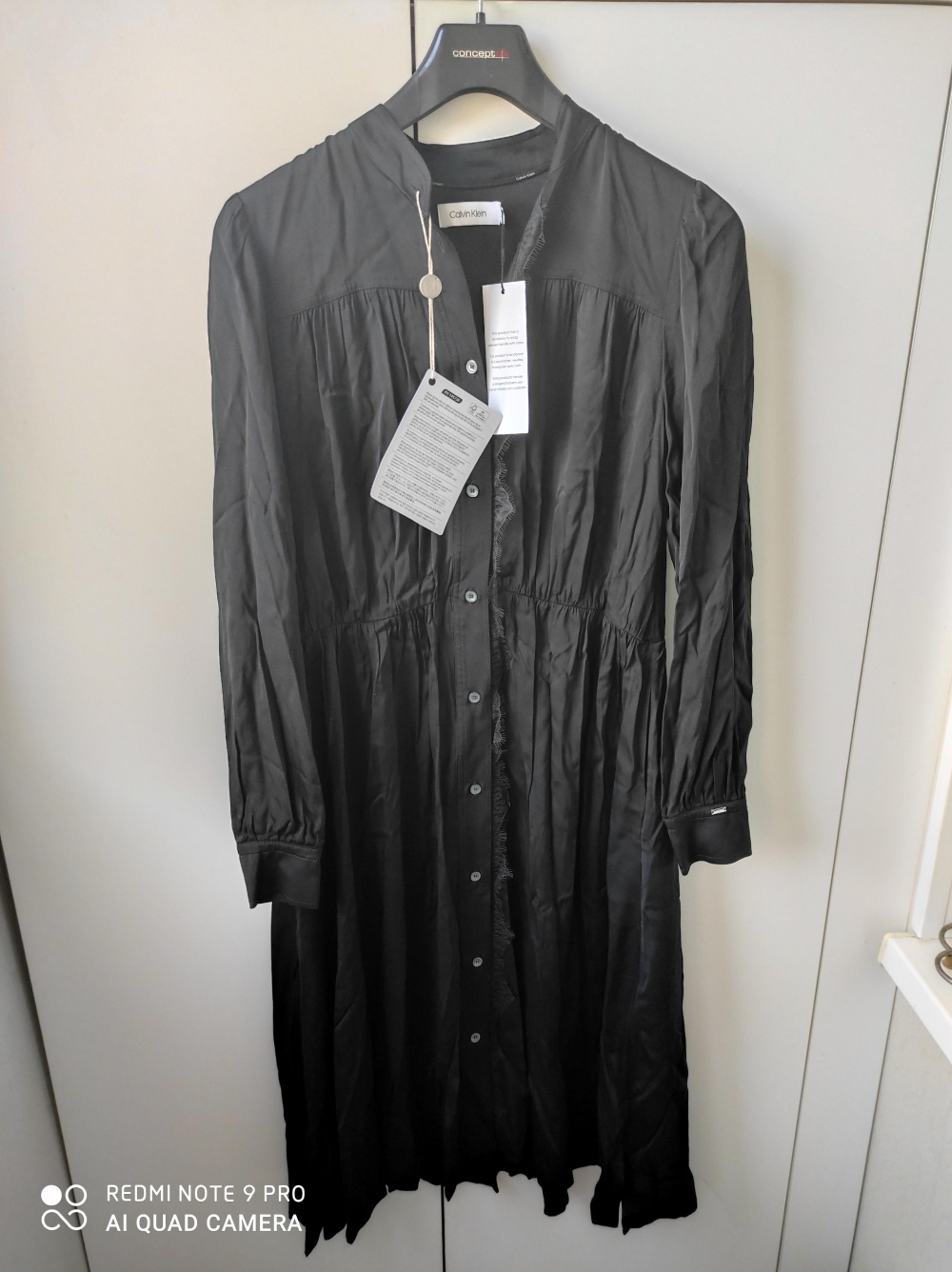 Платье-рубашка CALVIN KLEIN LS LACE TRIM DRESS на 44 -46 размер